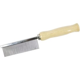Dreamxue Pet Grooming Comb for Long Haired Cats & Dogs - Stainless Steel Pin Teeth Wooden Handle Fur Hair Brush - Removes & Prevents Matted Fur