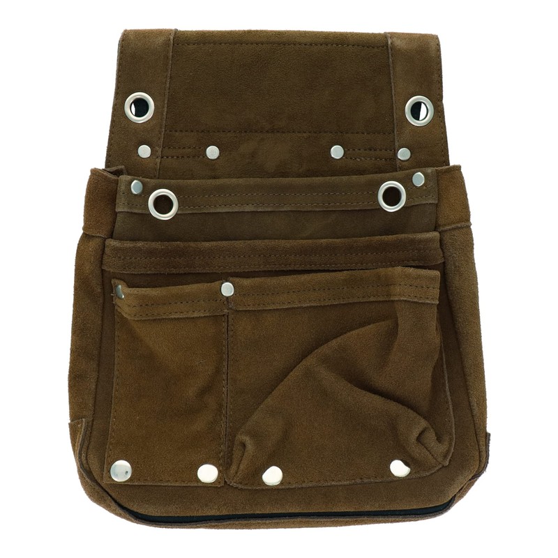 Sankyo Corporation DBLTACT Suede Genuine Leather Nail Bag 2-Tier Brown