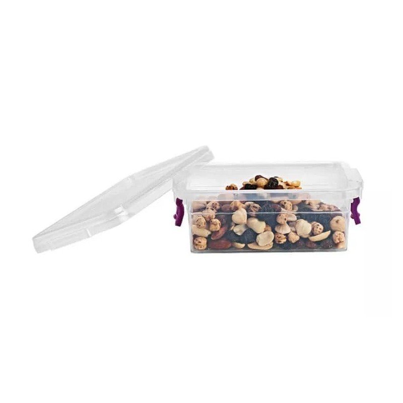 Easy Shopping® Clear Plastic Storage Box Lid Clip Locking Office