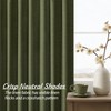 Short Blackout Curtains 52" W x 36" L, Olive Green