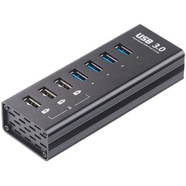 Xystec USB Charging Bar: Active USB 3.0 Hub with 4 Ports & 3 Fast Charging Ports (BC 1.2), 4A (USB Charging Hub, Hub with Quick Charge Function, Hard Drive Adapter)
