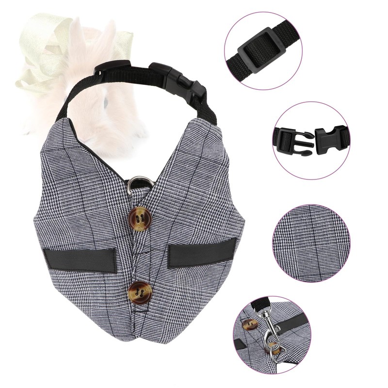 Rabbit Vest Harness and Leash Set Adjustable Formal Suit Style
