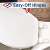 Clorox Round Wood Toilet Seat with Easy-Off Hinges-Wiggle Free Design