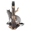 Ebros Gift "Denizen of Twilight" Single Gray Standing Wolf Lamp