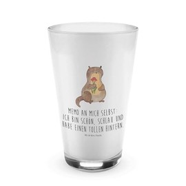 Mr. & Mrs. Panda Glass Otter Bouquet - Gift, Cute, Latte Macchiato, Otter Sea Otter Lake Otter, Cute, Otter, Sea Otter, Cappuccino Glass