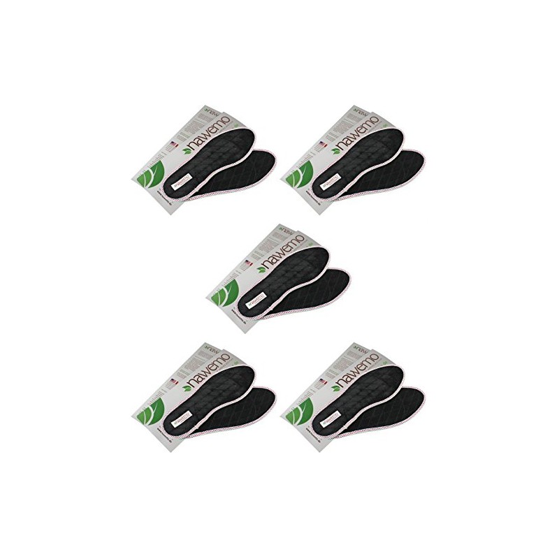 Nawemo Cinnamon Soles Velvet (Pack of 5), Black, 45 EU