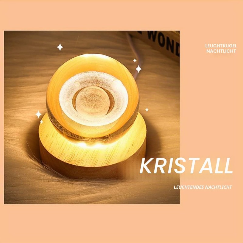 Amoyeric LED Night Light Home Decor Table Lamp Creative Moon