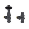 NRG Traditional Antique Angled Central Heating Radiator Valve 15mm Thermostatic