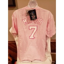 Majestic CUTE Minnesota Twins Joe Mauer Adult XL Pink Majestic Jersey T-Shirt, NEW&NICE!