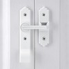 2 Packs 180 Degree White Barn Door Lock, Flip Gate