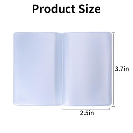 2 Pcs Plastic Credit Card Holder Wallet,10 Page 20 Slots & 10 Slots Inserts Sleeves. Transparent Holders Keep Credit Cards,These Plastic Insert for Protect Card Business Cards from Daily Wear