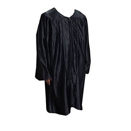 Grad Days Kindergarten Graduation Gown Cap Tassel 2021 Shiny Robe 30(3'9''-3'11'') Black