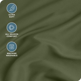 Bare Home Full Extra Long Fitted Sheet - Extra Deep Pocket Fitted Sheet - Premium 1800 Microfiber - Ultra-Soft Wrinkle Free - Full XL Deep Pocket Bottom Sheets (Full XL - 11" to 22" Pocket, Cypress)