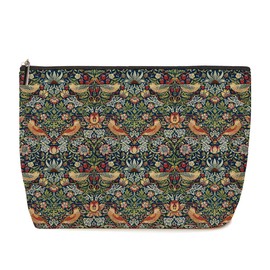 Bird Classic Flower Botanical Floral Makeup Bag Skincare Bag Travel Toiletry Bag Makeup Pouch Cosmetic Bag Birthday Christmas Thank You Friendship Gifts for Women Aunt Girls Mom Teacher Bestie Sister