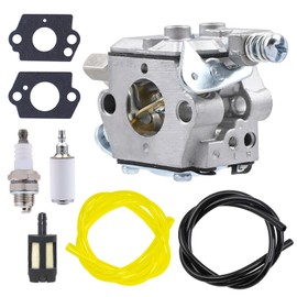 Hypersky 640347 Carburetor for Tecumseh TM049XA 640347A Strike Master & Jiffy Ice Augers TC200 TC300 50667 2-Cycle Engine Carb with Fuel Filter Kit