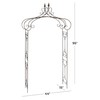 Deco 79 Metal Fleur De Lis Indoor Outdoor Scrollwork Arched