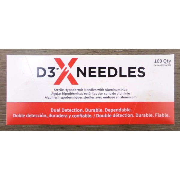 Ideal Instruments 100ct IDEAL D3X Detectable Needles 18G x 3/4",