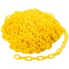 100-foot Plastic Safety Chain Barrier - High-Visibility Lightweight Yellow Barricade
