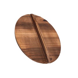 RORPOIR Anti- Overflow Wok Cover Replacement Lids for Cast Iron Wok Cover Lid for Pan Pans Accessories Wok Wood Lid Replacement Pot Lid Wok Lid Japanese Wok Iron Pot Lid With Handle Wooden