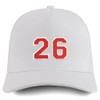 Trendy Apparel Shop Number 26 Varsity Font Embroidered 5 Panel