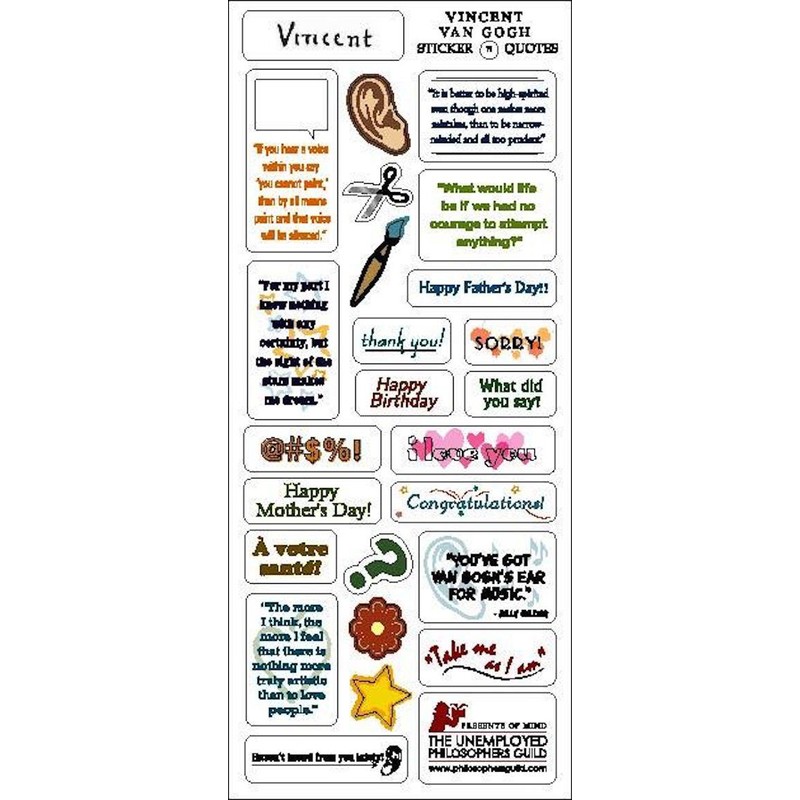 Vincent Van Gogh Quotable Notable - Greeting Card and Sticker
