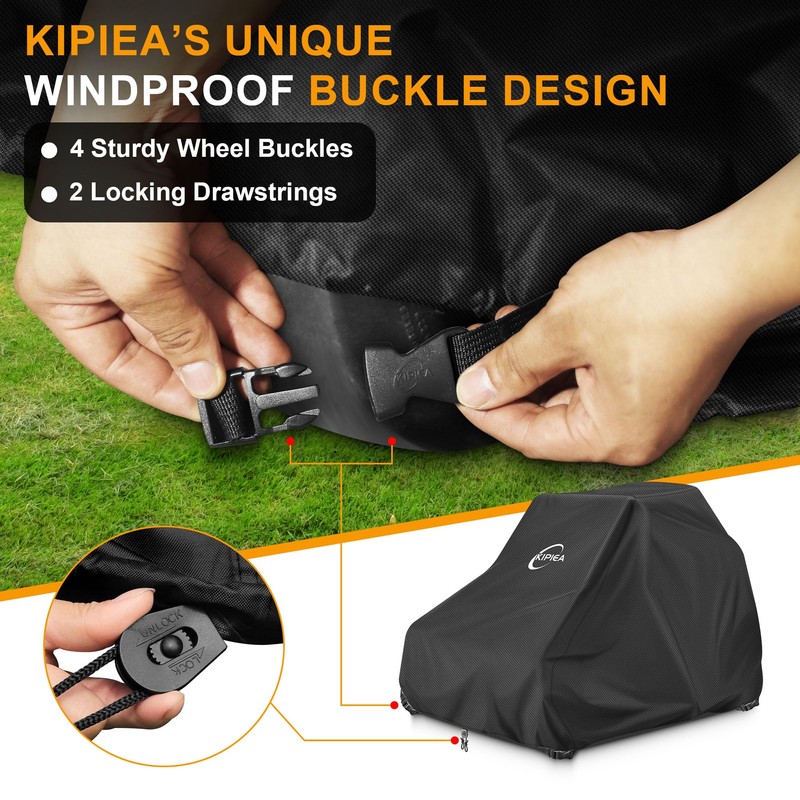 Kipiea Zero Turn Mower Cover- 600D Heavy Duty Outdoor Zero