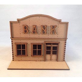 Bank 28mm MDF Kit Tombstone Desperado Legends Old West Terrain Building