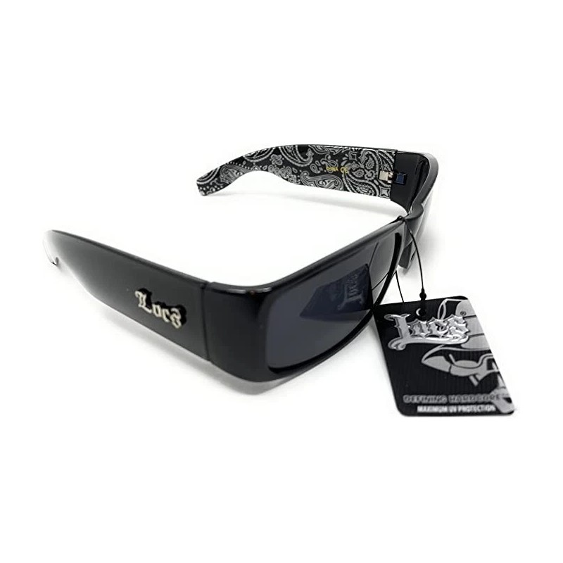 LOCS Bandana Gangster Black Shades Mens Designer Sunglasses Cholo Dark