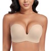 DotVol Strapless Push Up Bra Hand Shape Anti-Slip Padded Wireless