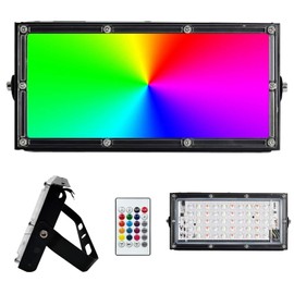 TIANLAI R18W30MM28 Reflector RGB 30W Multicolor con Control, Foco LED Reflector 30 Watts (300W) Reflector Led Exterior, Resistente Al Clima, Ahorro de Energía