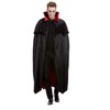 Smiffys Vampire Cape Black Velour with Red Lining