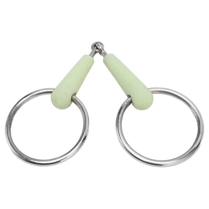 Horse Snaffle Bit Rubber Wrapped Stainless Steel Loose Ring Horse