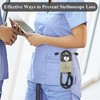 Czzmy PU Leather Stethoscope Holder with Clip for Belt, Stethoscope