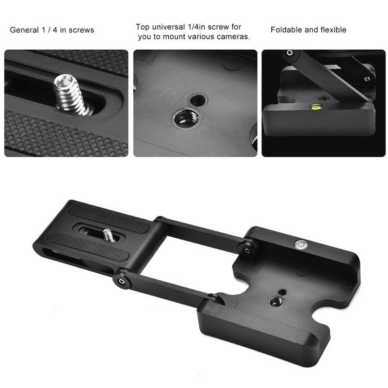 Universal Flex Tilt Head Z Mounting Bracket, Folding Tripod Head