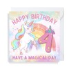 Second Ave Cute Pink Unicorn 4th Birthday Age 4 Square