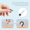 vsshe 75PCS 6 Size Set Cup Hooks Screw, Black Plastic