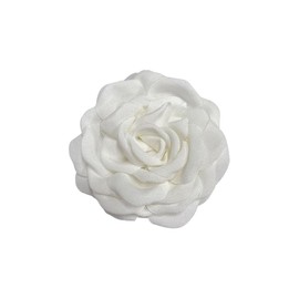 Dainty Fabric Peony Flower Brooches Pin Delicate Camellia Flower Brooch Classic for Women Party Dance Banquet Elegant Lapel Pins Dress Suit Clothes Accessories Jewelry Gifts 100mm (White)