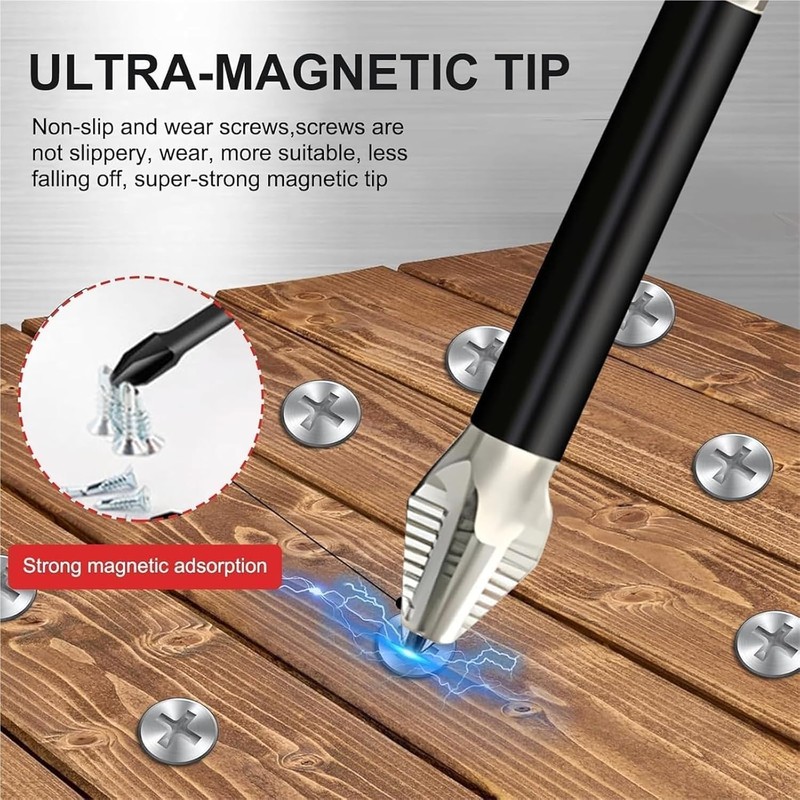 High Magnetic Screwdriver Drill Bit Set 9pcs,Durable Hardened Steel Drill