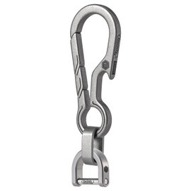 KeyUnity KM01 Titanium EDC Keychain Clip with Bottle Opener, Quick Release Carabiner Key Ring Holder for Men, Km14sw, Medium