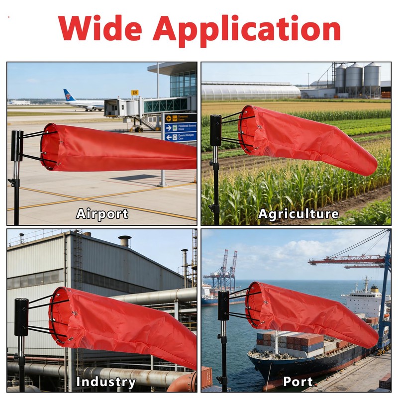 8" X 36" Airport Windsock Heavy Duty Aviation Grade Wind