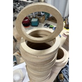 Custom Made 6.5 Inch Oak Ply Speaker Rings (1 Pair) Spacers, Mounting Rings