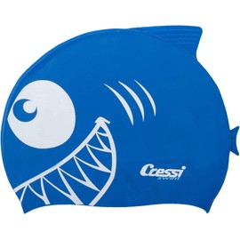 Cressi - Gorra de Silicona para niños, Color Azul