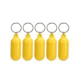 2Pairs Yellow Floating Keychain Pills-Shape Float Key Rings for Boat Sailings Kayak Surfing Water Sports Floating Key Chain Sports Fan Key Chains Car Keychains Car Accessories Sports Souvenirs
