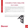 Starrett Steel Combination Square with Square Head - 12" Blade