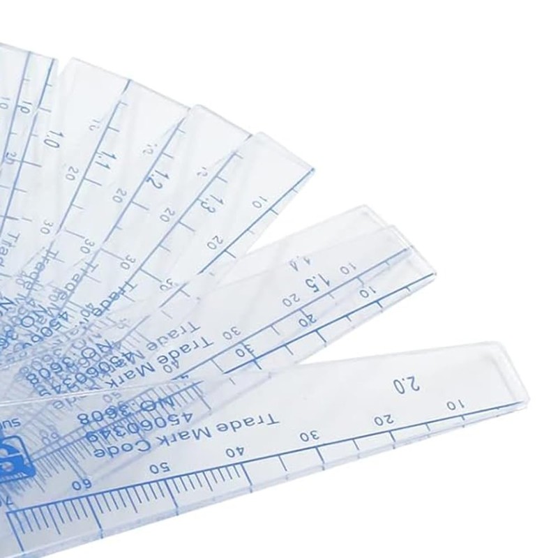 Nagoyuki 1 Pack Plastic Feeler Gauge 0.05-3mm Thickness Measuring Tools