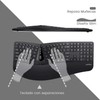 Perixx PERIDUO-605 ES, Pack de Teclado Ergonómico Inalámbrico - separación