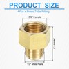 YELARXI Brass Flare Tube Fitting Coupling Gas Adapter, 1/2" Male