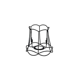 QAZQA Granny Frame Retro Steel Lampshade Metal Black 15I14