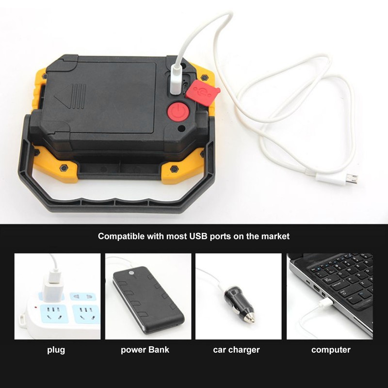 COB Work Light USB Rechargeable IP66 Waterproof Portable Work Light