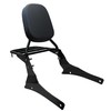 YHMOTO Black Passenger Backrest Sissy Bar with Luggage Rack for